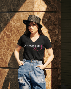 Just Doing life with God - Pink Metallic