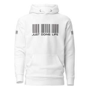 Life Code Hoodie | Black Graphics - Just Doing Life