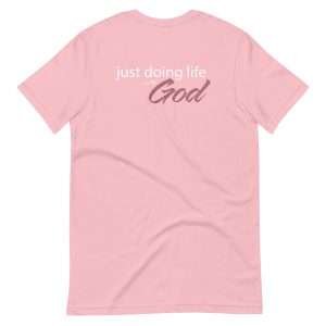 just doing life with God - pink back