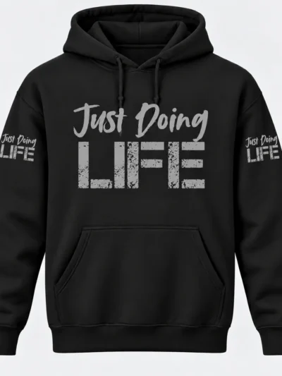 The Road Ahead Night Hoodie – Smoke Gray Lettering