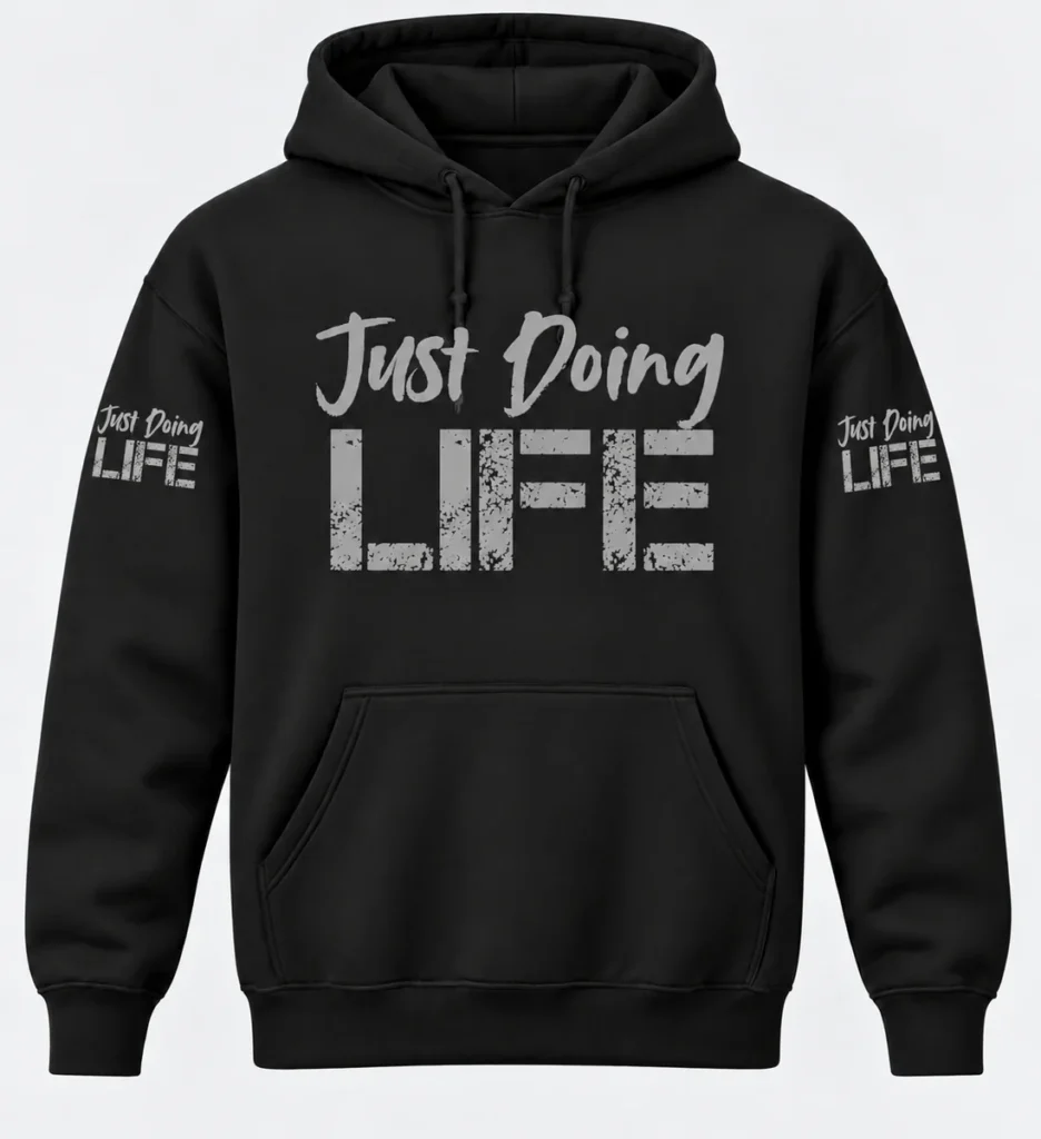 The Road Ahead Night Hoodie – Smoke Gray Lettering