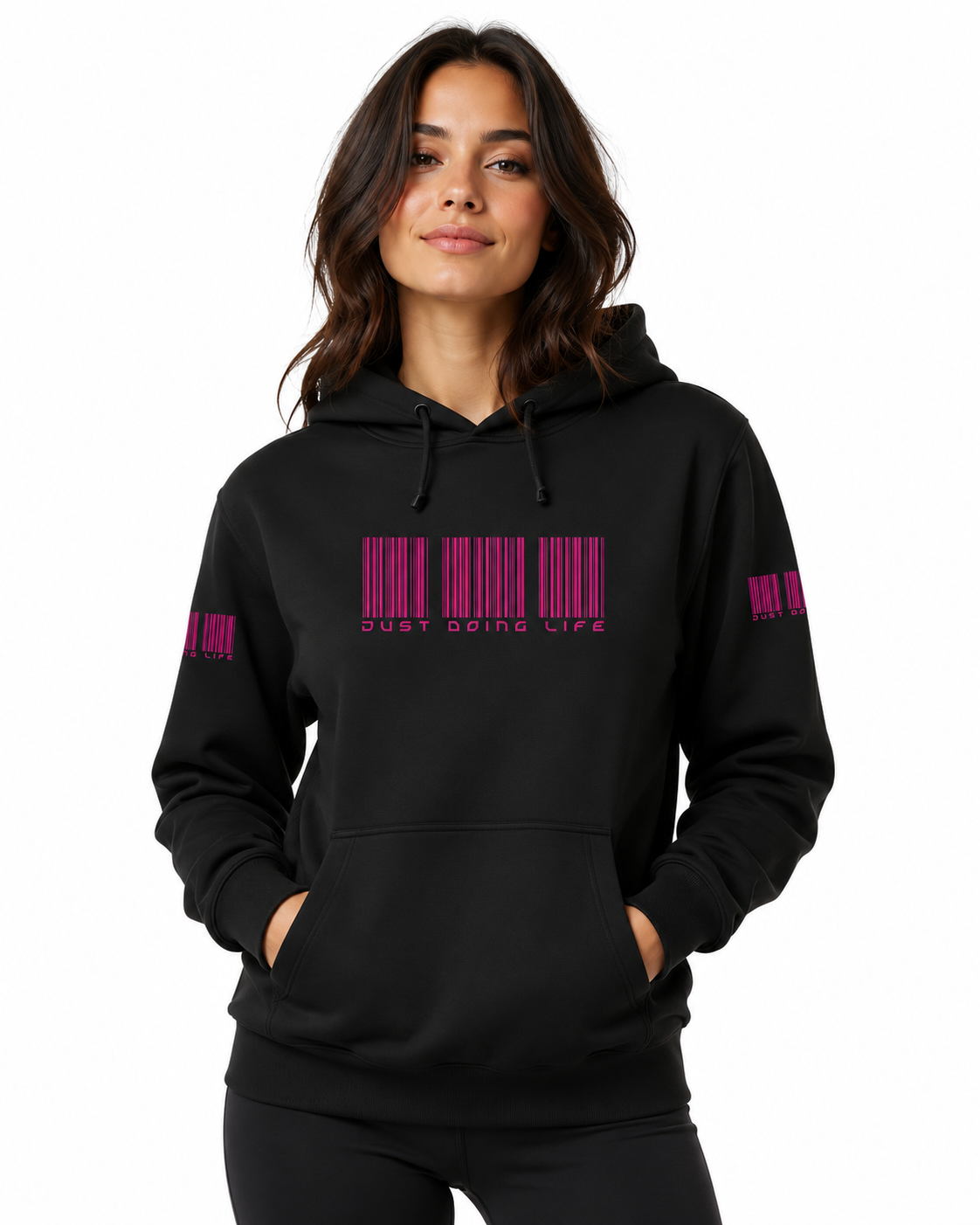 Just Doing Life Life Code Pink Hoodie
