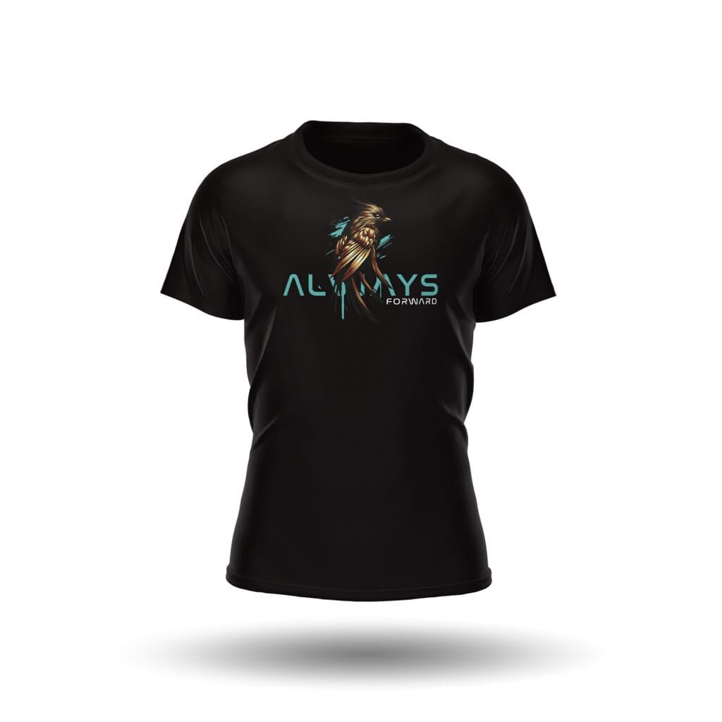 Always Forward: Rise Black T-Shirt